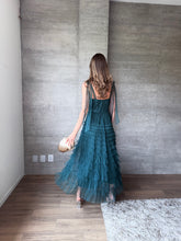 Cargar imagen en el visor de la galería, Lena - Vestido midi de tul verde