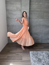 Cargar imagen en el visor de la galería, Milos - Vestido midi naranja