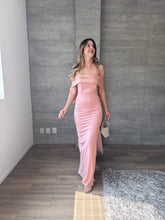 Cargar imagen en el visor de la galería, Rossana - Vestido largo strapless rosa