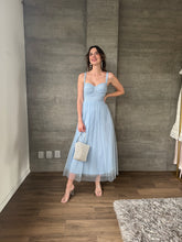 Cargar imagen en el visor de la galería, Clarisse - Vestido midi de tul azul