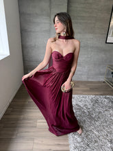 Cargar imagen en el visor de la galería, Carol - Vestido largo vino