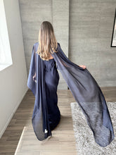 Cargar imagen en el visor de la galería, Sodi - Vestido largo strapless satinado marino