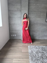 Cargar imagen en el visor de la galería, Zita - Vestido largo satinado rojo