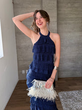 Cargar imagen en el visor de la galería, Eleonora - Vestido largo halter azul marino
