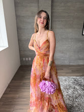 Cargar imagen en el visor de la galería, Calypso - Vestido largo de tul mostaza
