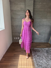 Cargar imagen en el visor de la galería, Lena - Vestido midi de tul color orquidea
