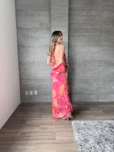 Cargar imagen en el visor de la galería, Candice - Vestido largo rosa multicolor
