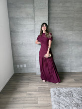 Cargar imagen en el visor de la galería, Sotillo - Vestido largo de mesh ciruela
