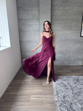 Cargar imagen en el visor de la galería, Gabrielle - Vestido largo vino
