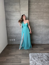 Cargar imagen en el visor de la galería, Jimena - Vestido largo de tul tuquesa
