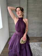 Cargar imagen en el visor de la galería, Barroca - Vestido de tul largo halter morado

