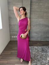 Cargar imagen en el visor de la galería, Melina - Vestido largo magenta
