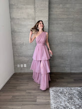 Cargar imagen en el visor de la galería, Sapphira - Vestido largo de tul malva
