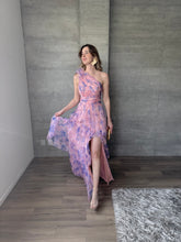 Cargar imagen en el visor de la galería, Melora - Vestido largo de tul rosa floral
