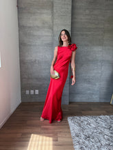 Cargar imagen en el visor de la galería, Francesca - Vestido satinado rojo
