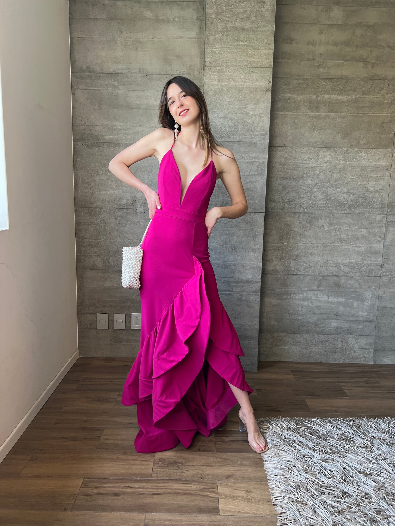 Dress Vestidos Largos Con Olanes Vestidos Largos Vestidos De Noche