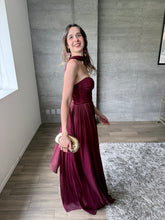 Cargar imagen en el visor de la galería, Carol - Vestido largo vino

