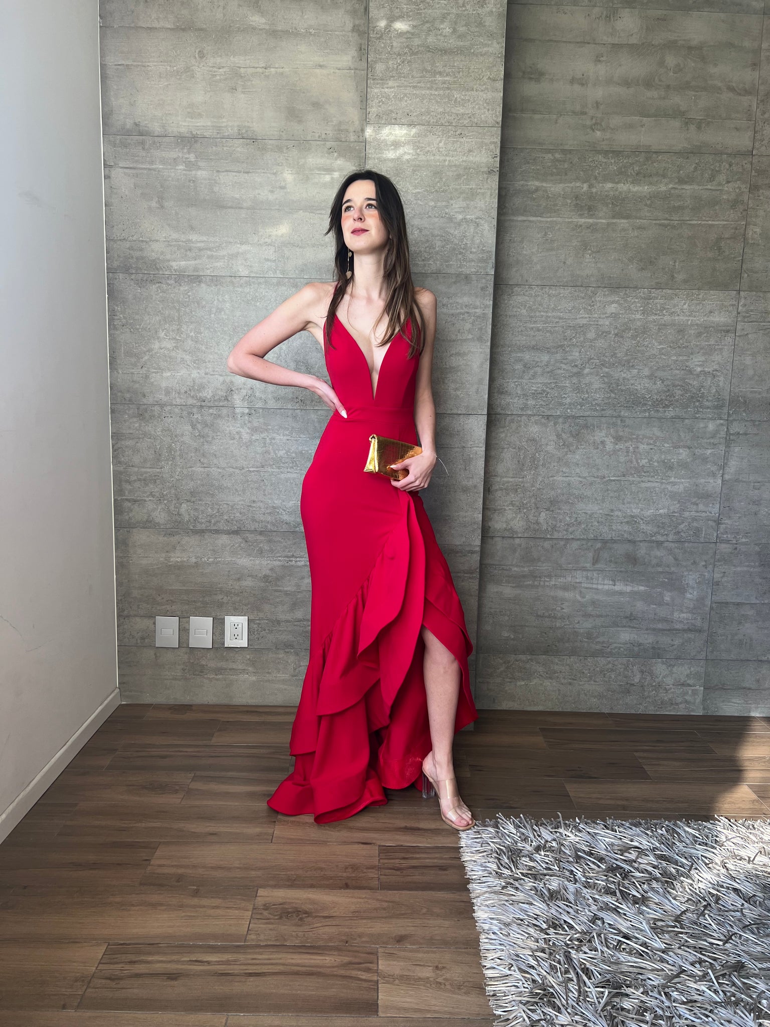 Vestido Midi Vestido Fin De Año Rojo Vestido Midi Teja – Vestidissima