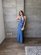 Cargar imagen en el visor de la galería, Anika - Vestido largo  azul
