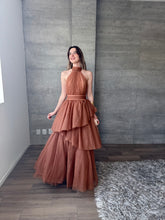 Cargar imagen en el visor de la galería, Barroca - Vestido largo de tul terracota
