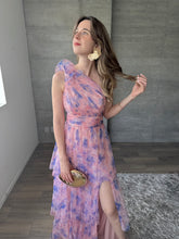 Cargar imagen en el visor de la galería, Melora - Vestido largo de tul rosa floral
