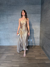 Cargar imagen en el visor de la galería, Eclipse - Vestido midi plisado champagne
