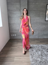 Cargar imagen en el visor de la galería, Candice - Vestido largo rosa multicolor
