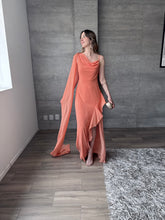 Cargar imagen en el visor de la galería, Silvana - Vestido largo naranja
