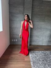 Cargar imagen en el visor de la galería, Milah - Vestido largo satinado rojo

