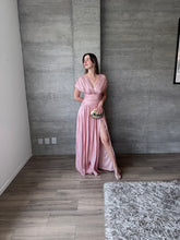 Cargar imagen en el visor de la galería, Pomeline  - Vestido largo rosa palo
