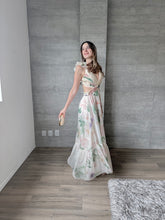 Cargar imagen en el visor de la galería, Belle - Vestido largo floral blanco
