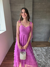 Cargar imagen en el visor de la galería, Lena - Vestido midi de tul color orquidea
