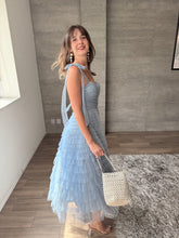 Cargar imagen en el visor de la galería, Lena - Vestido midi de tul azul claro
