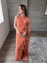 Cargar imagen en el visor de la galería, Silvana - Vestido largo naranja
