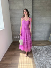 Cargar imagen en el visor de la galería, Lena - Vestido midi de tul color orquidea
