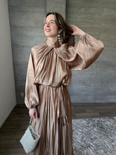 Cargar imagen en el visor de la galería, Noisette - Vestido largo con mangas mocha
