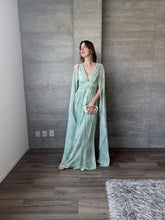 Cargar imagen en el visor de la galería, Massima - Vestido largo estampado verde
