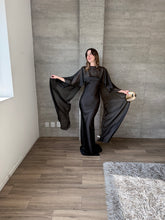 Cargar imagen en el visor de la galería, Sodi - Vestido largo strapless satinado negro
