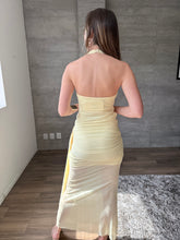 Cargar imagen en el visor de la galería, Tessa - Vestido midi de mesh amarillo
