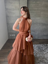 Cargar imagen en el visor de la galería, Barroca - Vestido largo de tul terracota
