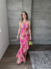 Cargar imagen en el visor de la galería, Alice - Vestido largo floral rosa
