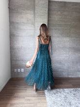 Cargar imagen en el visor de la galería, Lena - Vestido midi de tul verde
