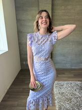 Cargar imagen en el visor de la galería, Cerise - Vestido midi crochet lavanda
