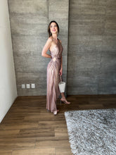 Cargar imagen en el visor de la galería, Sahara - Vestido plisado rosegold
