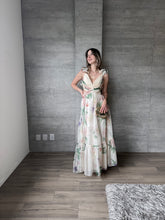 Cargar imagen en el visor de la galería, Belle - Vestido largo floral blanco
