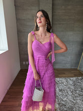 Cargar imagen en el visor de la galería, Lena - Vestido midi de tul color orquidea
