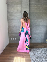 Cargar imagen en el visor de la galería, Amarena - Vestido largo satinado floral

