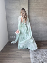 Cargar imagen en el visor de la galería, Massima - Vestido largo estampado verde
