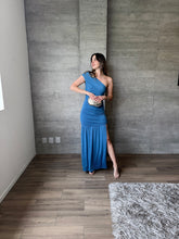 Cargar imagen en el visor de la galería, Kaela - Vestido largo azul
