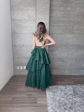 Cargar imagen en el visor de la galería, Barroca - Vestido largo de tul verde
